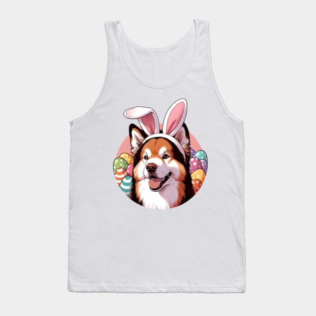Kai Ken Enjoys Easter with Bunny Ears and Eggs Tank Top by ArtRUs